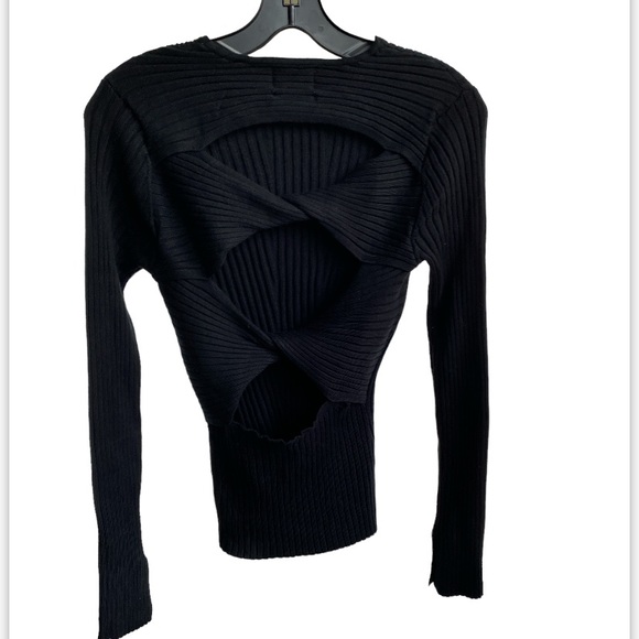 Future Collective Kahlana Barfield Brown party twisted back crewneck sweater - Picture 8 of 10